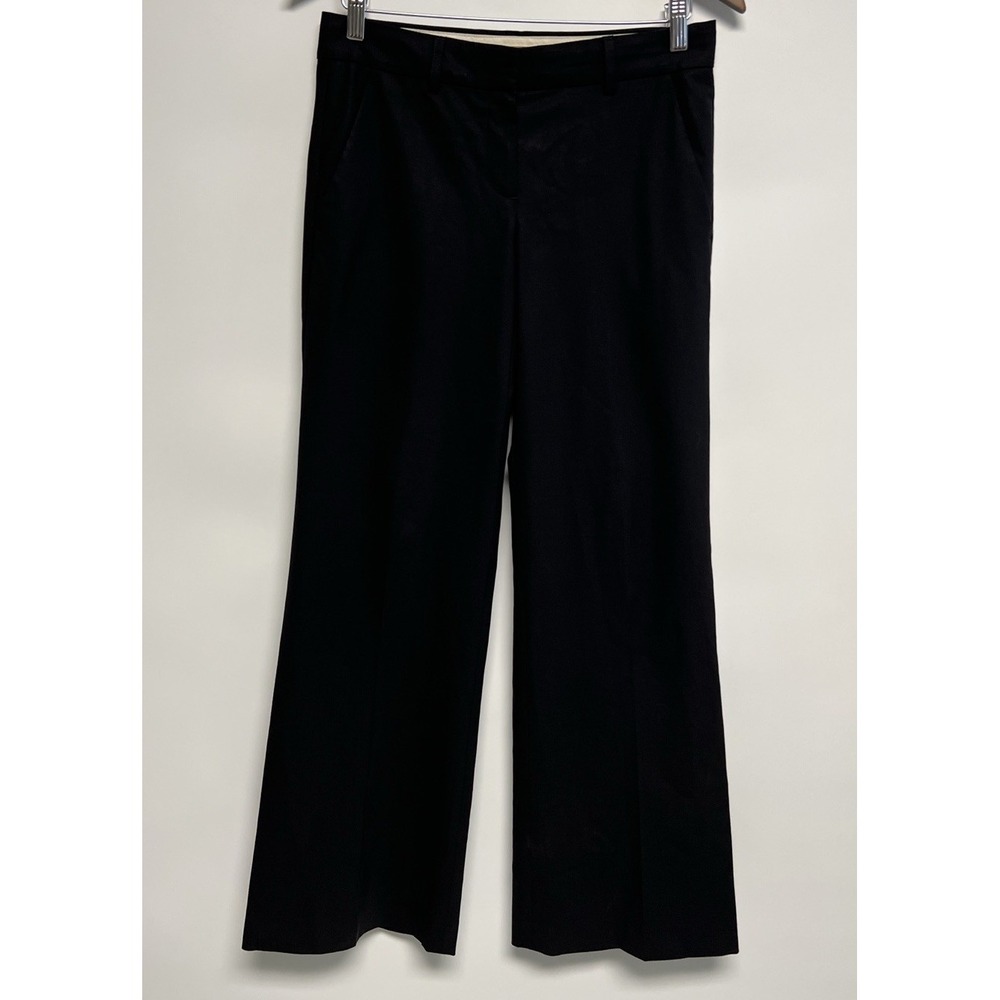 Theory Emery Tailor Womens Trousers Wide Leg Pants Sz 2 Wool Blend Preppy